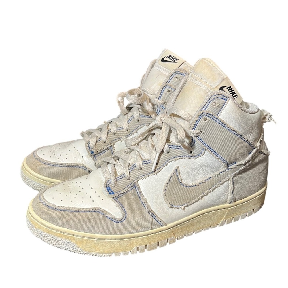 Nike Dunk HI 1985 Blue Denim DQ8799-101 Men's Size 10 Sneakers Shoes